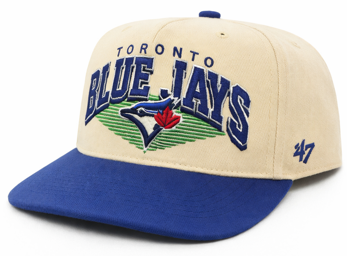 47 MLB Toronto Blue Jays Pomona Two Tone Hitch Adjustable Hat - Beige/Blue