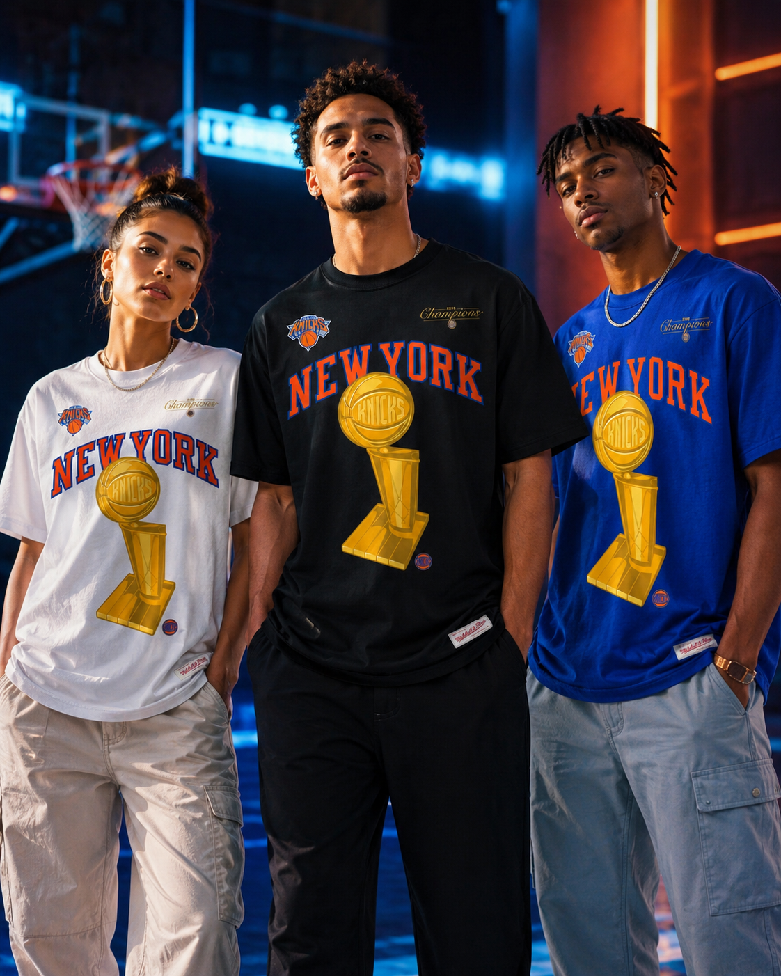 Mitchell & Ness NBA New York Knicks 2026 Champions T-Shirts - Multiple Colors Available