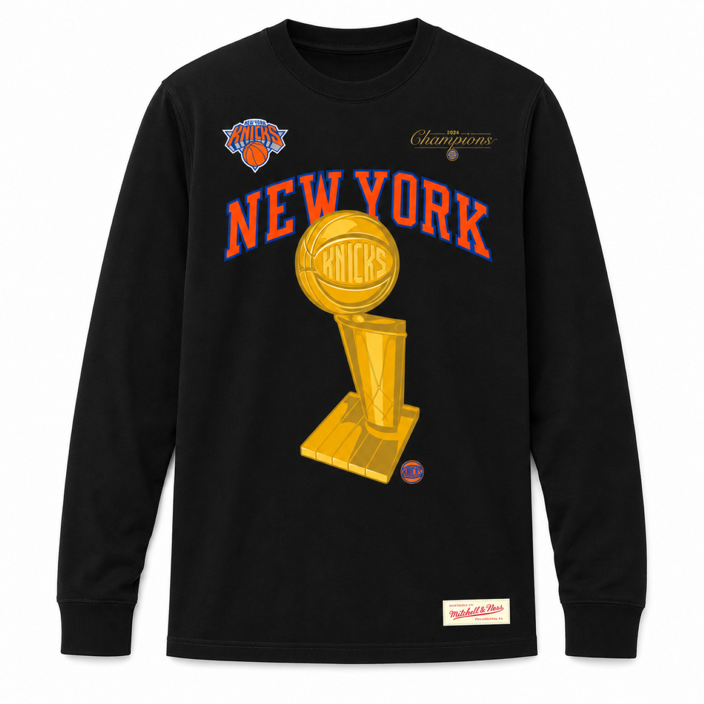Mitchell & Ness NBA New York Knicks 2026 Champions Long Sleeve T-Shirts - Multiple Colors Available