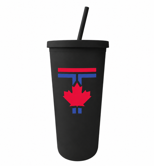 Namaka - MLB Toronto Blue Jays City Connect T Logo Matte 24 OZ (710mL) Tumbler Cup with Straw