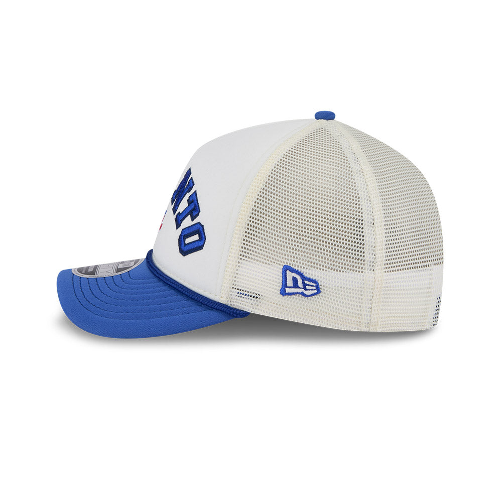New Era 9FORTY Toronto Blue Jays Chrome Arch  M-Crown A-Frame Trucker - White/Royal Blue