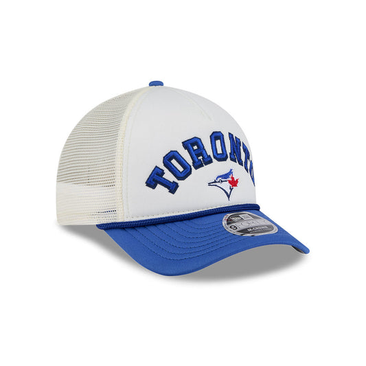 New Era 9FORTY Toronto Blue Jays Chrome Arch  M-Crown A-Frame Trucker - White/Royal Blue