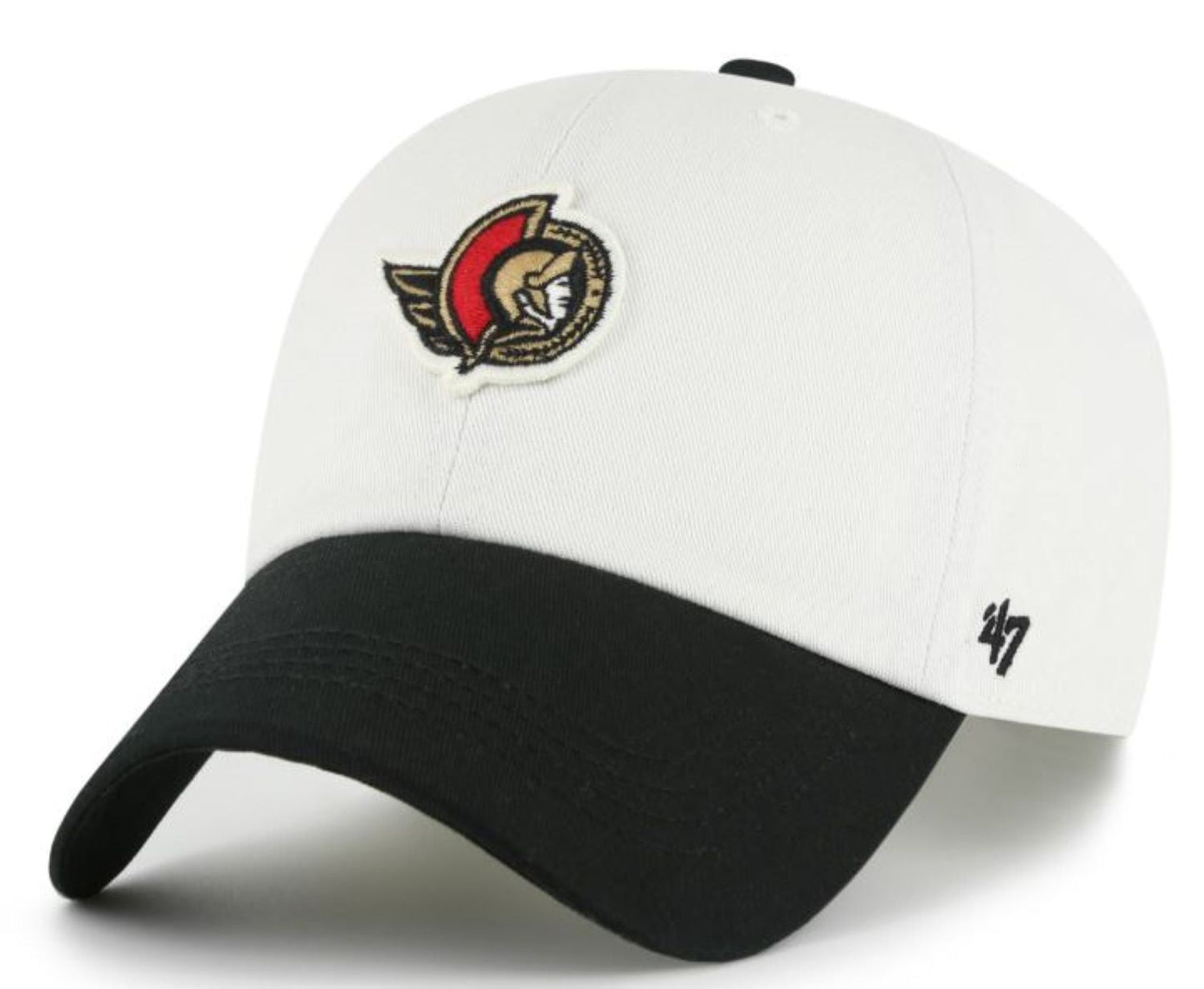 ’47 NHL Ottawa Senators Contemporary TT Clean Up Adjustable Hat - White/Black