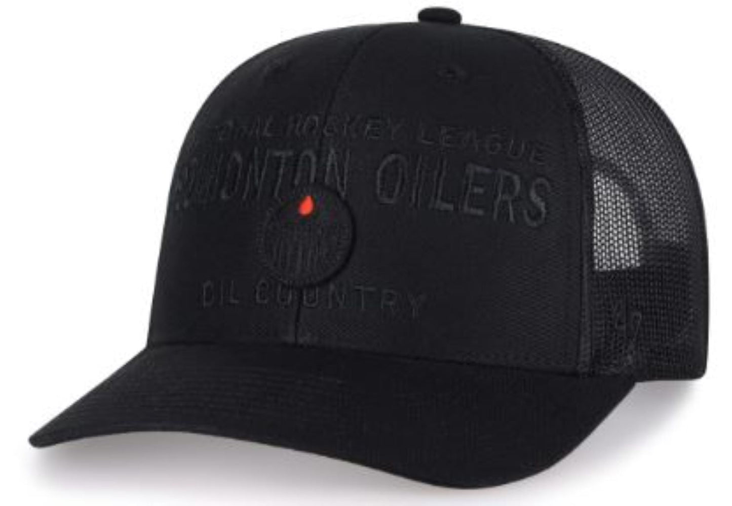 '47 NHL Edmonton Oilers Contemporary Mesh Trucker Hat - Black