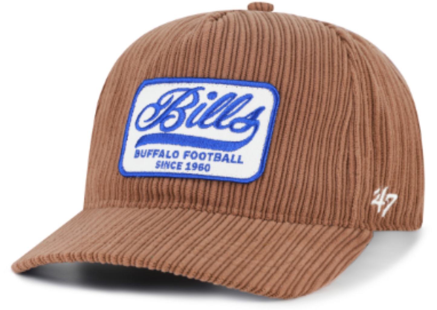 ’47 NFL Buffalo Bills Cord Patch Hitch RF Adjustable Hat - Brown