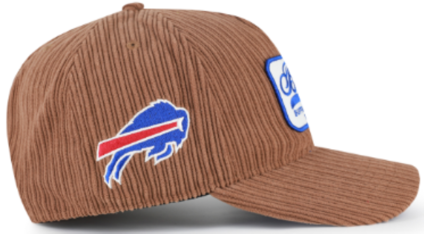 ’47 NFL Buffalo Bills Cord Patch Hitch RF Adjustable Hat - Brown