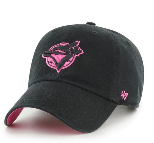Toronto Blue Jays 47' Clean up Cotton Candy Adjustable Hat -  Black/Pink