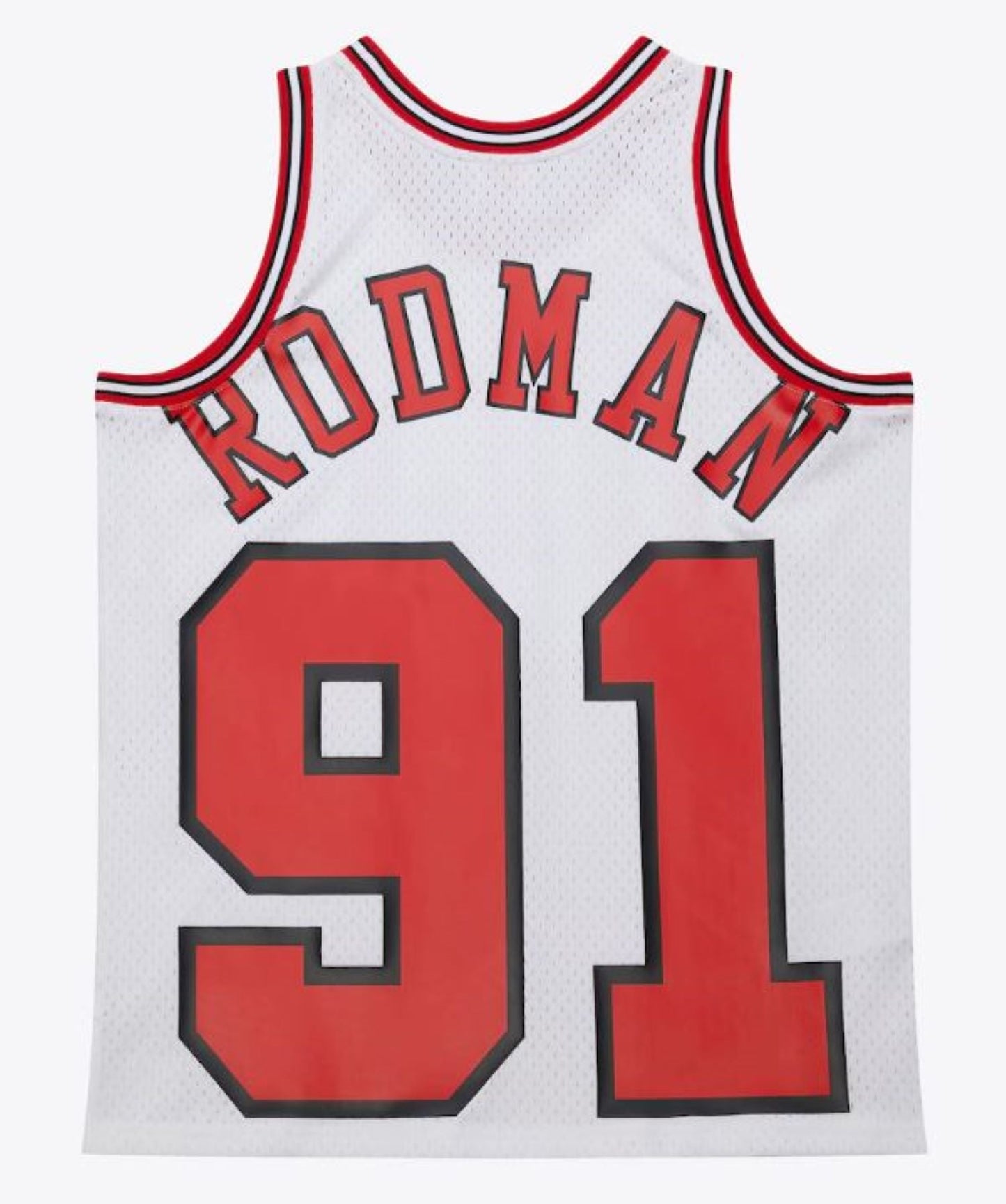 Mitchell & Ness NBA Chicago Bulls Dennis Rodman 1997 Maxxed Out Fashion Jersey - White/Red