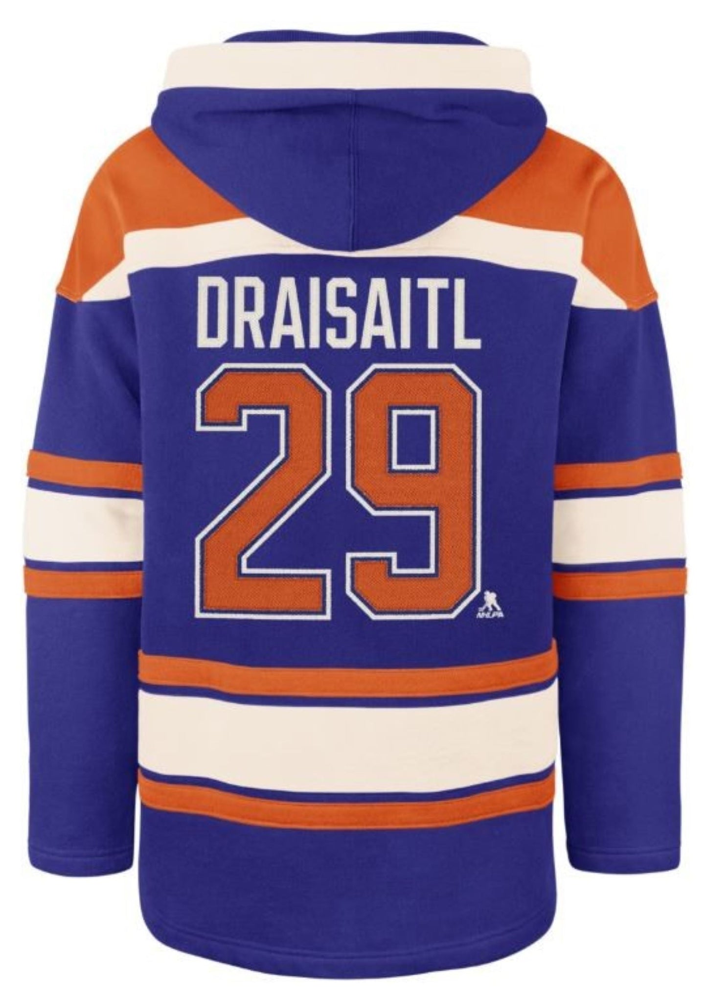 '47 NHL Edmonton Oilers Leon Draisaitl Player Lacer Hoodie - Blue/Orange