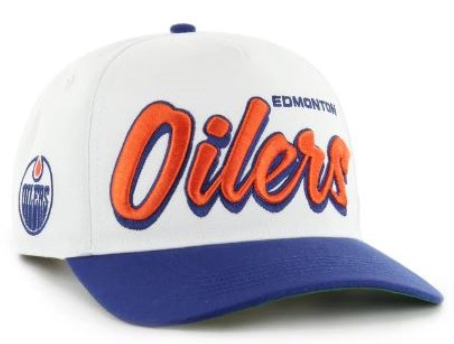 '47 NHL Edmonton Oilers Drop Shadow Hitch RF Snapback - White