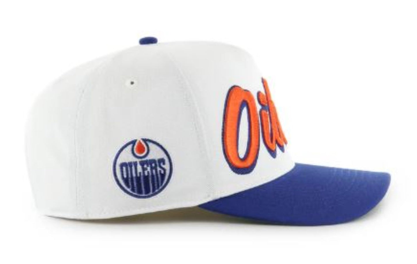 '47 NHL Edmonton Oilers Drop Shadow Hitch RF Snapback - White