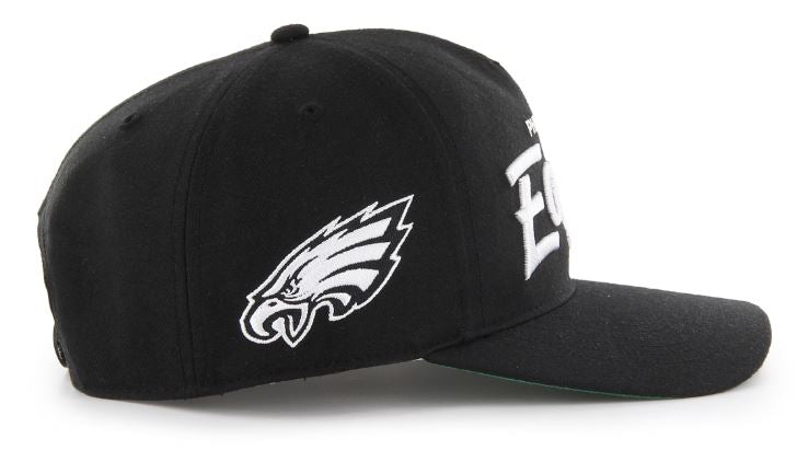 47 NFL Philadelphia Eagles Attitude Hitch Adjustable Snapback - Black