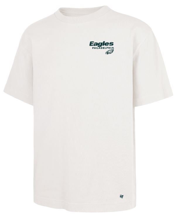 '47 NFL Philadelphia Eagles Men's Lateral Foundation Sandstone Tee - White