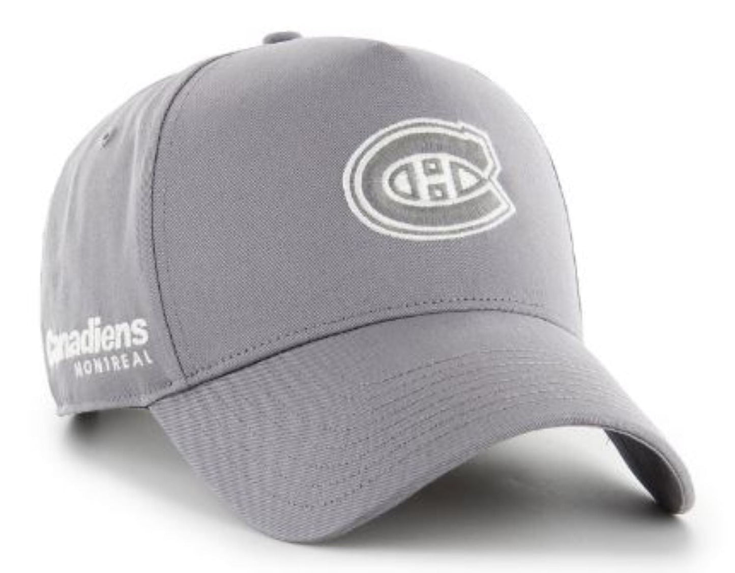 Gray cap with Montreal Canadiens logo on a white background