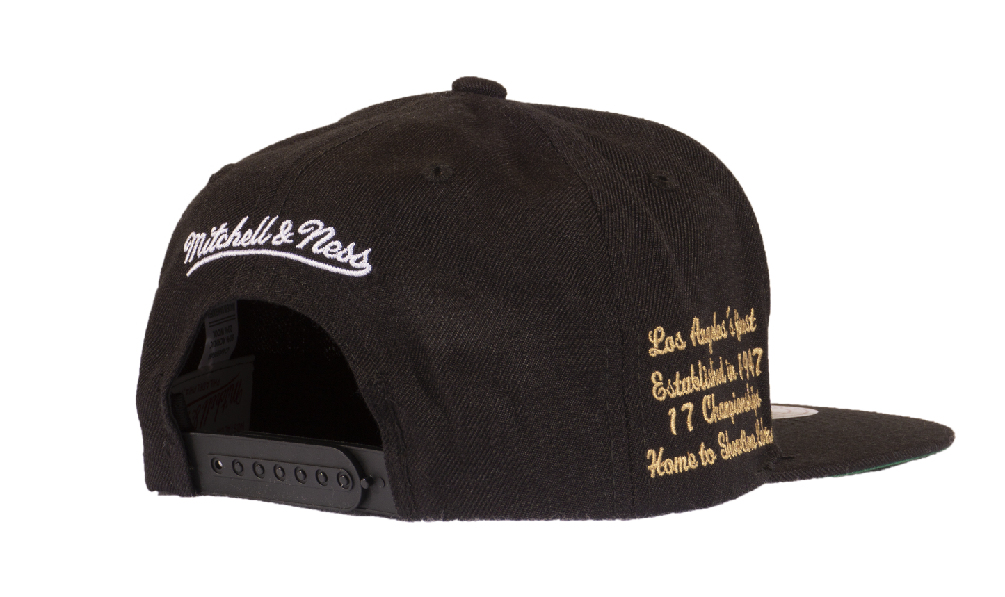 Men's Mitchell & Ness Los Angeles Lakers Black & Gold Graduation Snapback