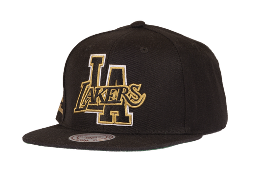 Men's Mitchell & Ness Los Angeles Lakers Black & Gold Graduation Snapback
