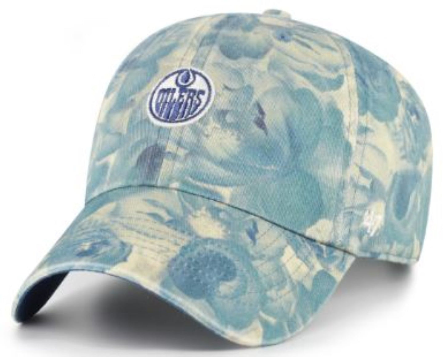 47 NHL Edmonton Oilers Gardenia Clean Up Adjustable Hat - Blue Floral