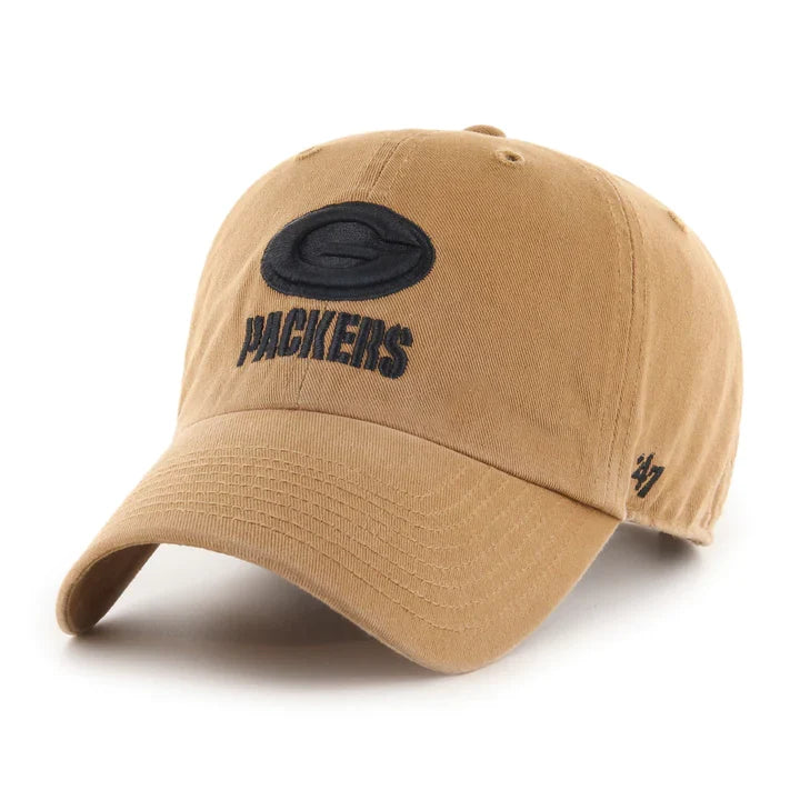 Green Bay Packers '47 Clean Up Adjustable Cap - Dune & Black Logo