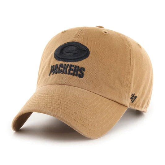 Green Bay Packers '47 Clean Up Adjustable Cap - Dune & Black Logo