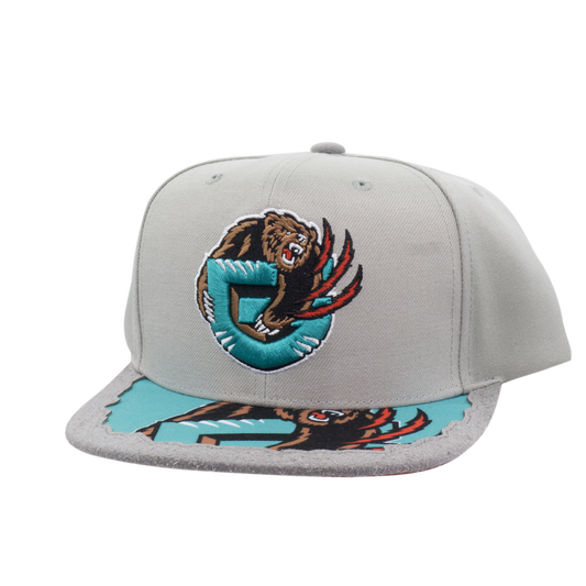 Men's Mitchell & Ness Gray Vancouver Grizzlies Munch Time Snapback Hat