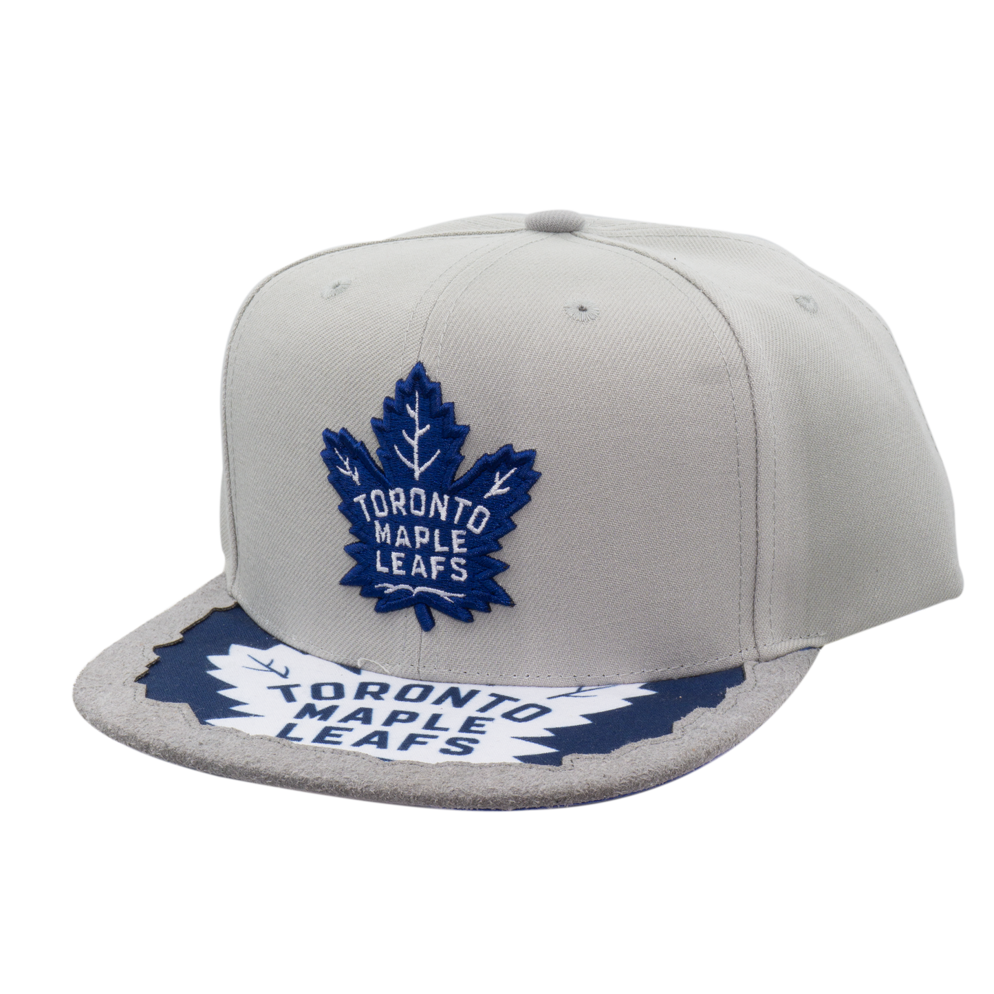 Men's Mitchell & Ness Gray Toronto Maple Leafs Munch Time Snapback Hat