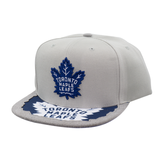 Men's Mitchell & Ness Gray Toronto Maple Leafs Munch Time Snapback Hat