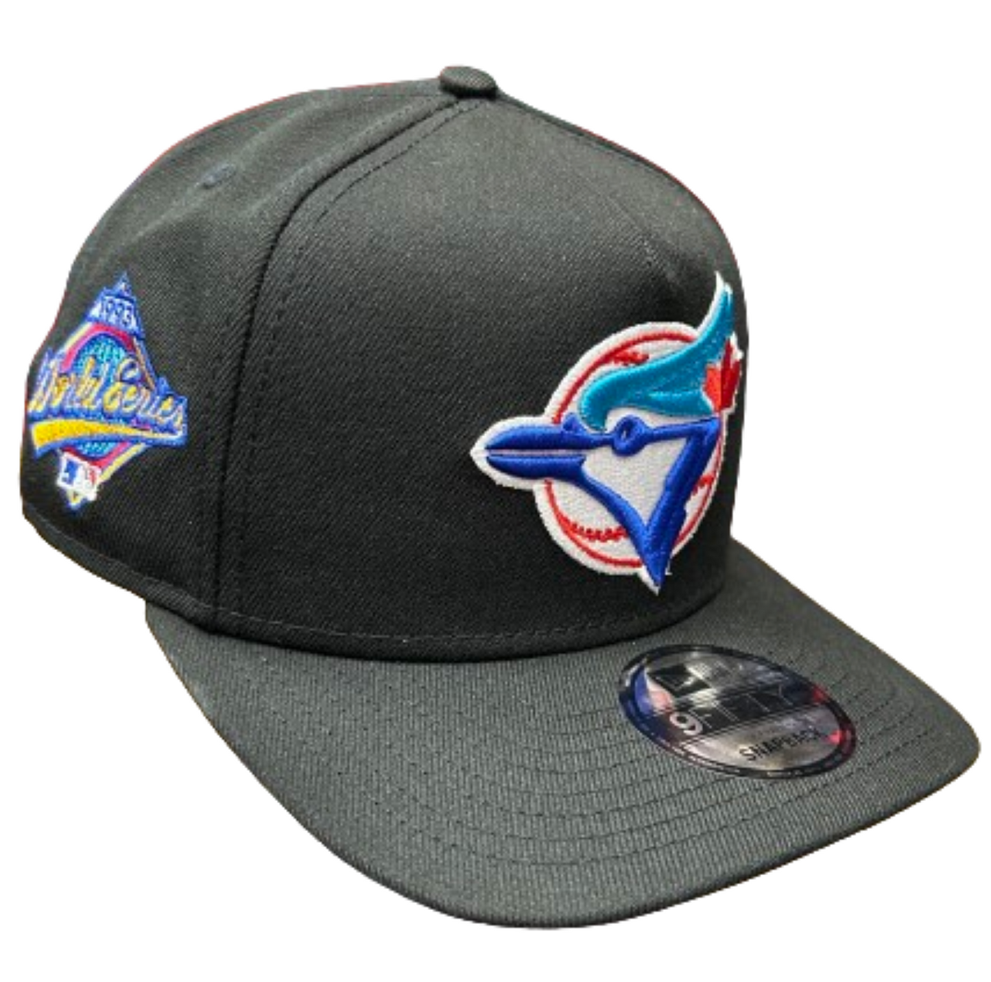 New Era MLB Toronto Blue Jays 9FIFTY A-Frame 1993 World Series Sidepatch Adjustable Snapback Hat - Black