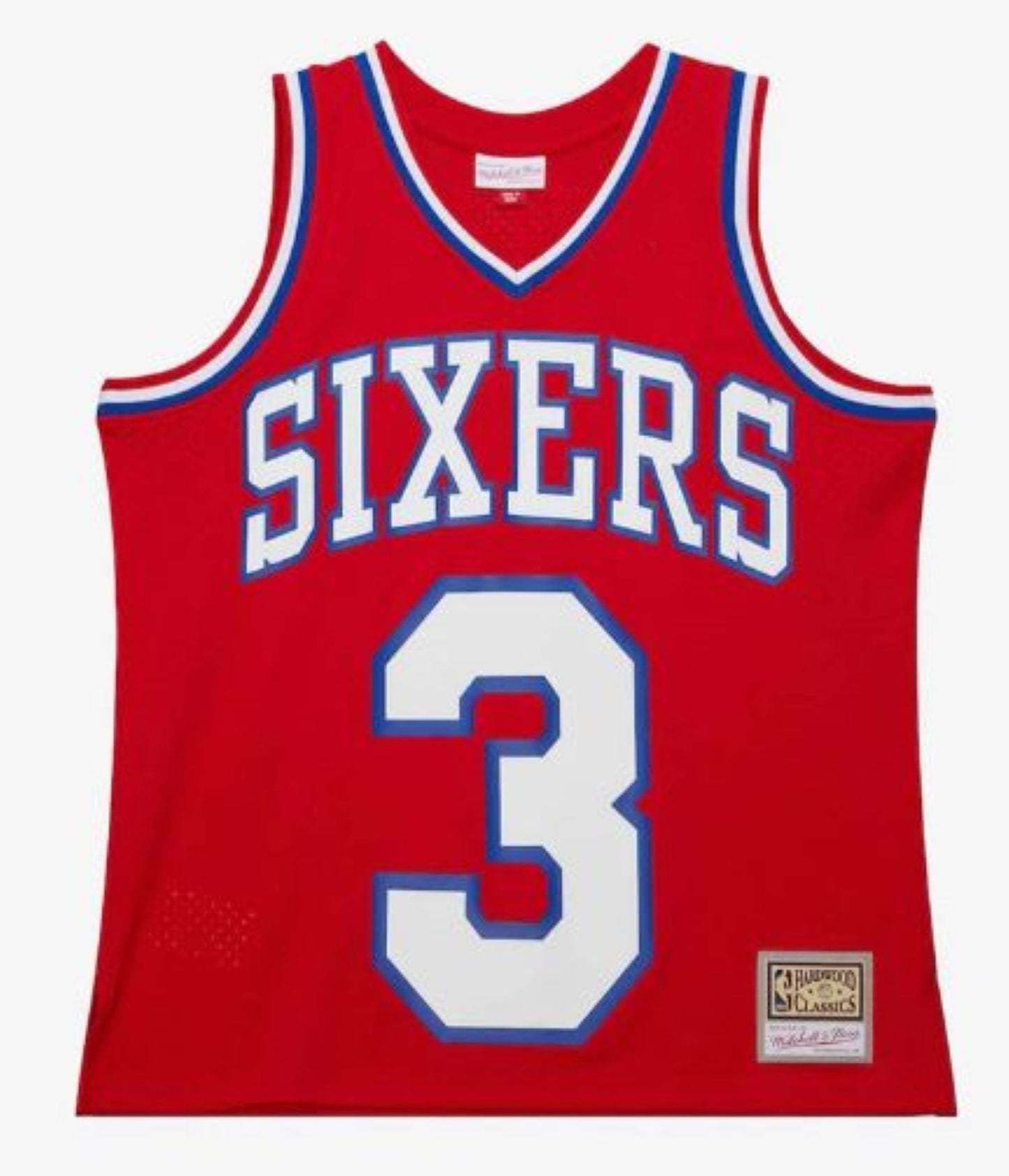 Mitchell & Ness NBA Philadelphia 76ers Allen Iverson Maxxed Out Fashion Jersey - Red