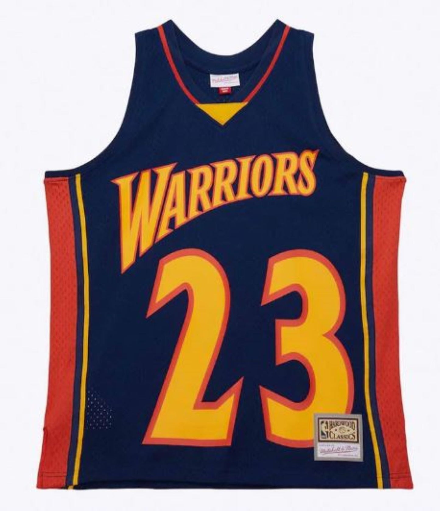 Mitchell & Ness NBA Golden State Warriors Jason Richardson Maxxed Out Fashion Jersey - Navy/Orange/Yellow