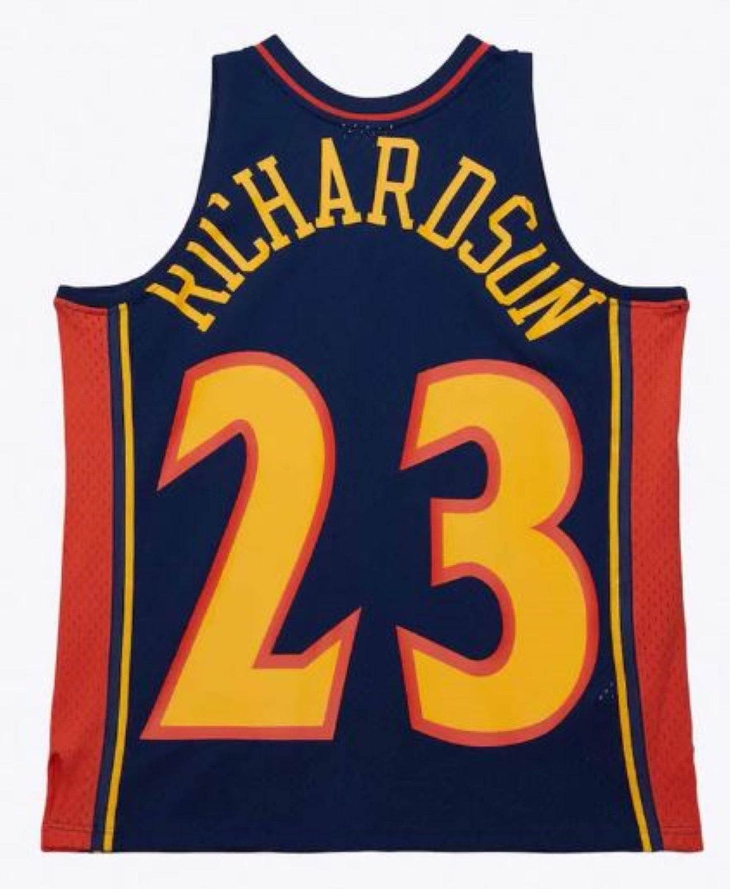 Mitchell & Ness NBA Golden State Warriors Jason Richardson Maxxed Out Fashion Jersey - Navy/Orange/Yellow