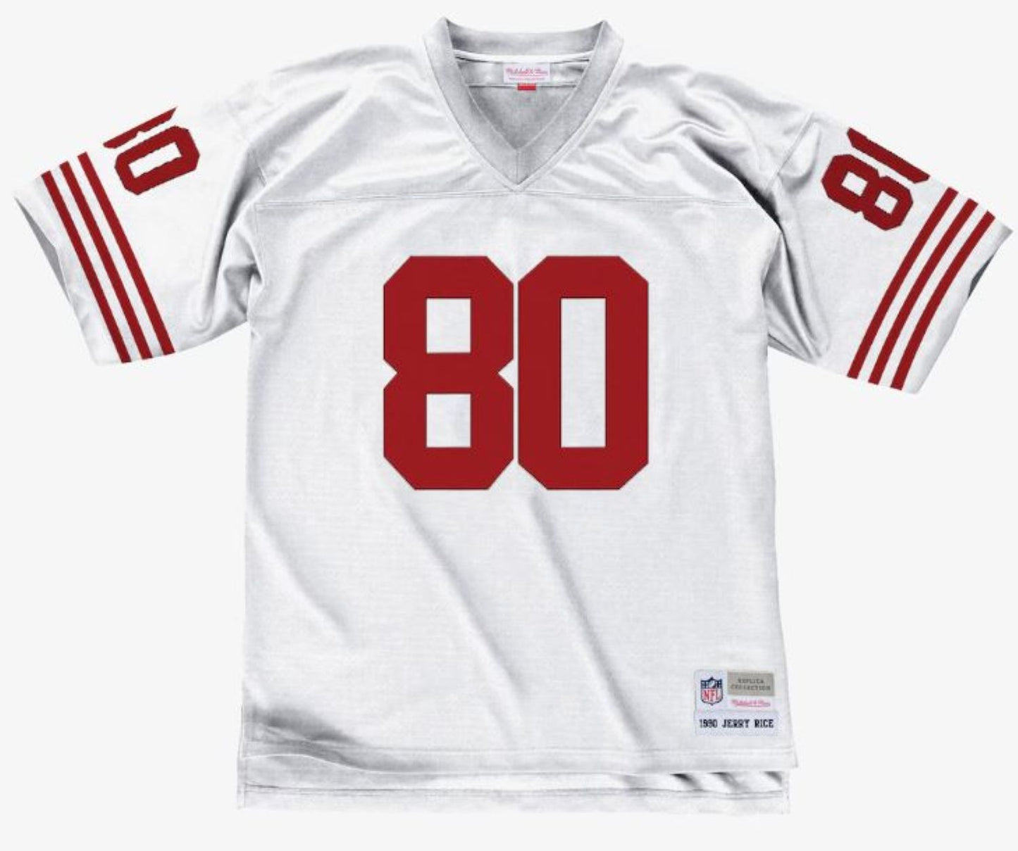 Mitchell & Ness Jerry Rice San Francisco 49ers 1990 Legacy Player Jersey - White/Red