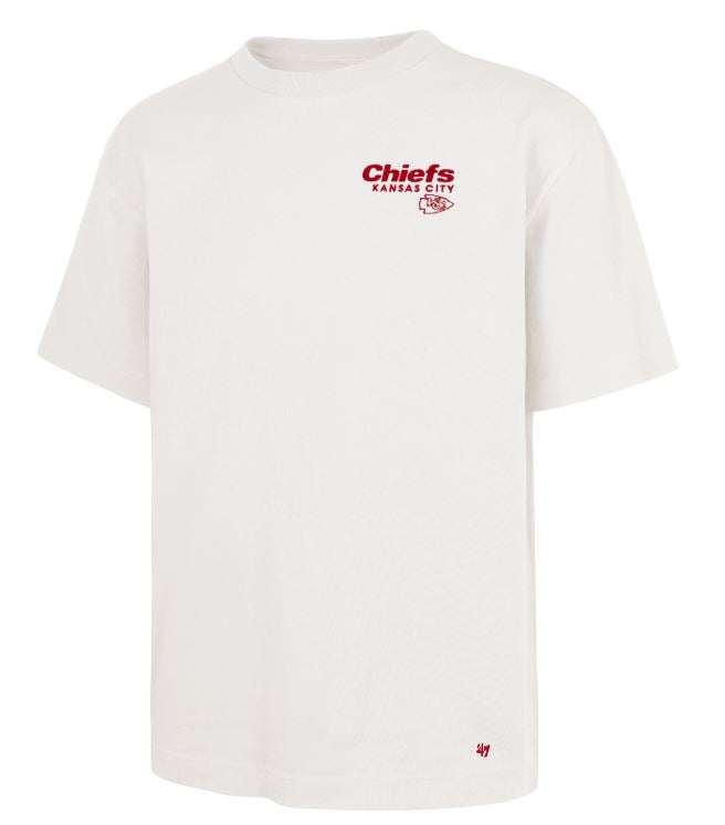 '47 NFL Kansas City Chiefs Men's Lateral Foundation Sandstone Tee - White