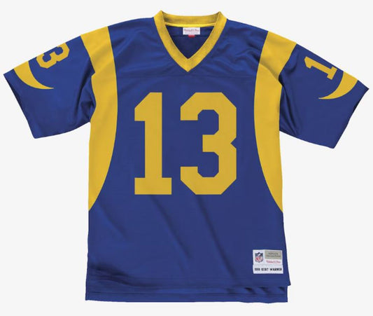 Mitchell & Ness Kurt Warner St. Louis Rams 1999 Legacy Player Jersey - Blue/Yellow
