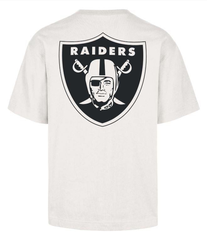 '47 NFL Las Vegas Raiders Men's Lateral Foundation Sandstone Tee - White