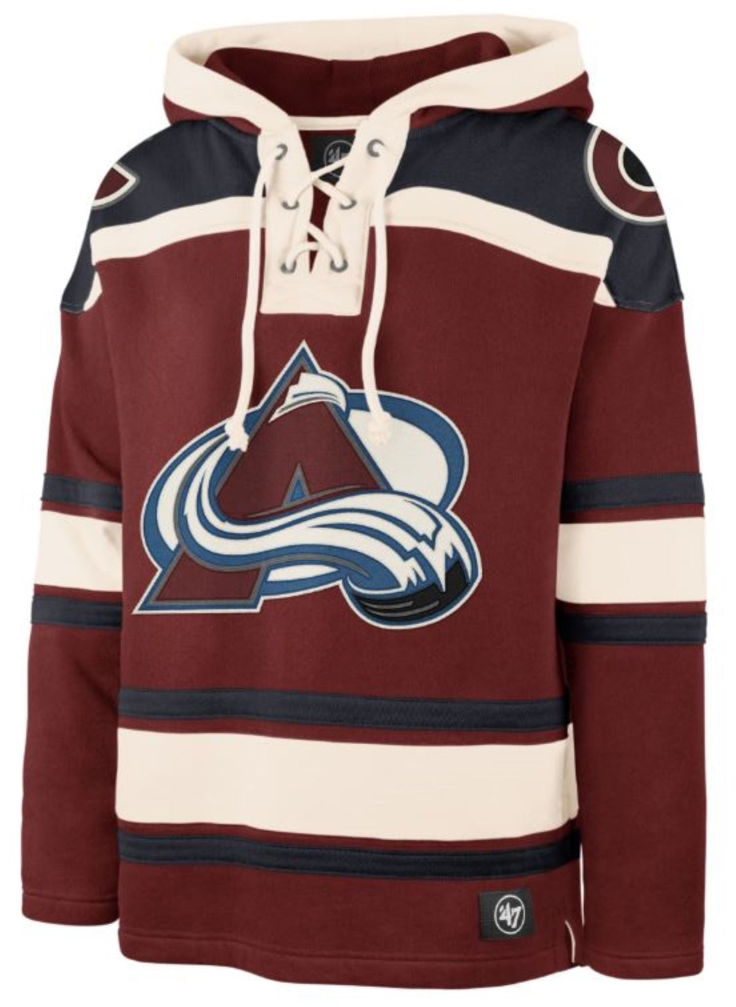 '47 NHL Colorado Avalanche Lacer Fleece Hoodie - Burgundy