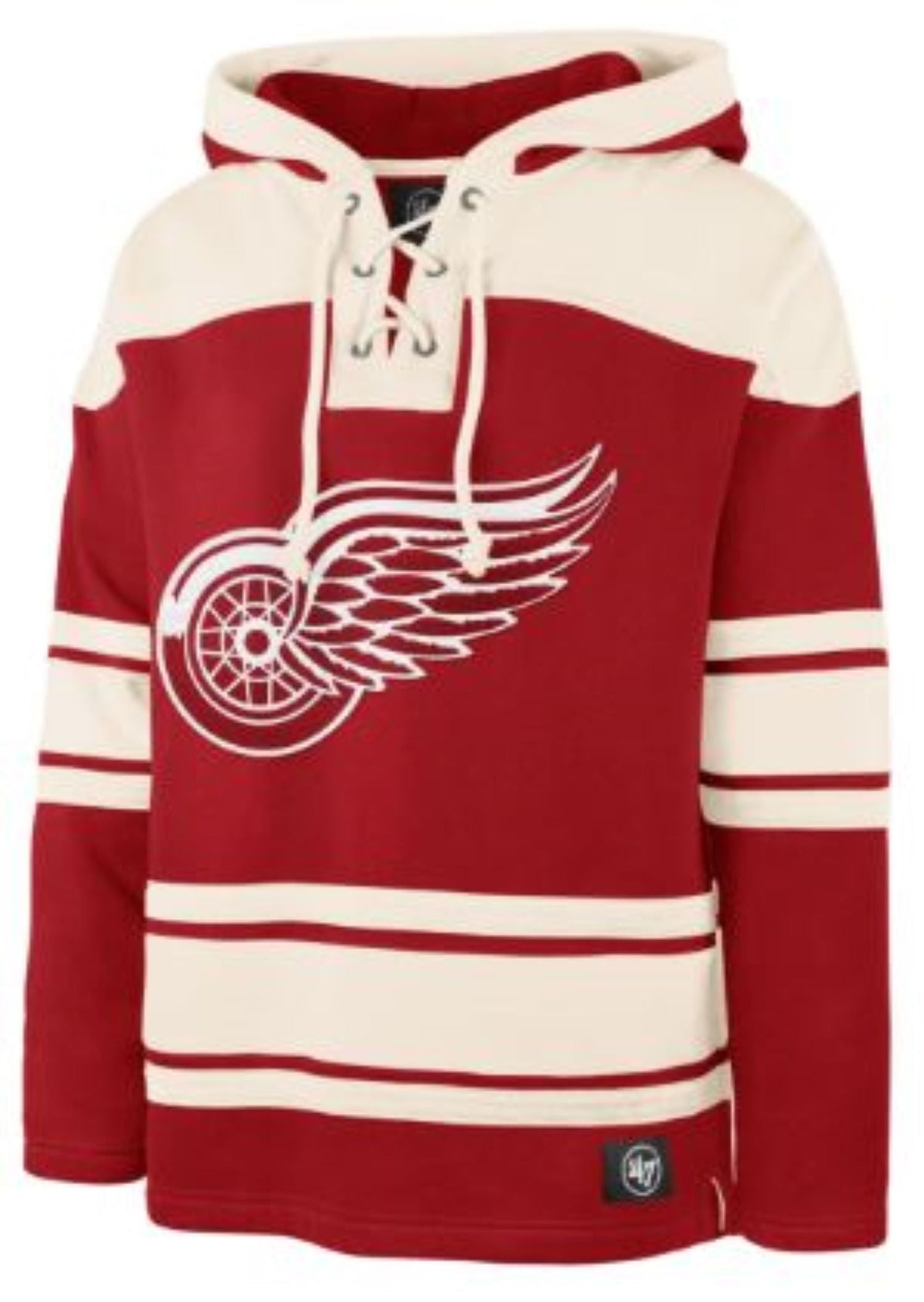 '47 NHL Detroit Red Wings Lacer Fleece Hoodie - Red/White