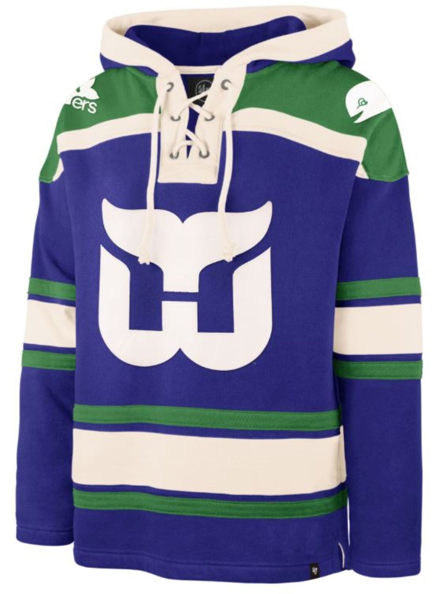 '47 NHL Hartford Whalers Lacer Fleece Hoodie - Blue