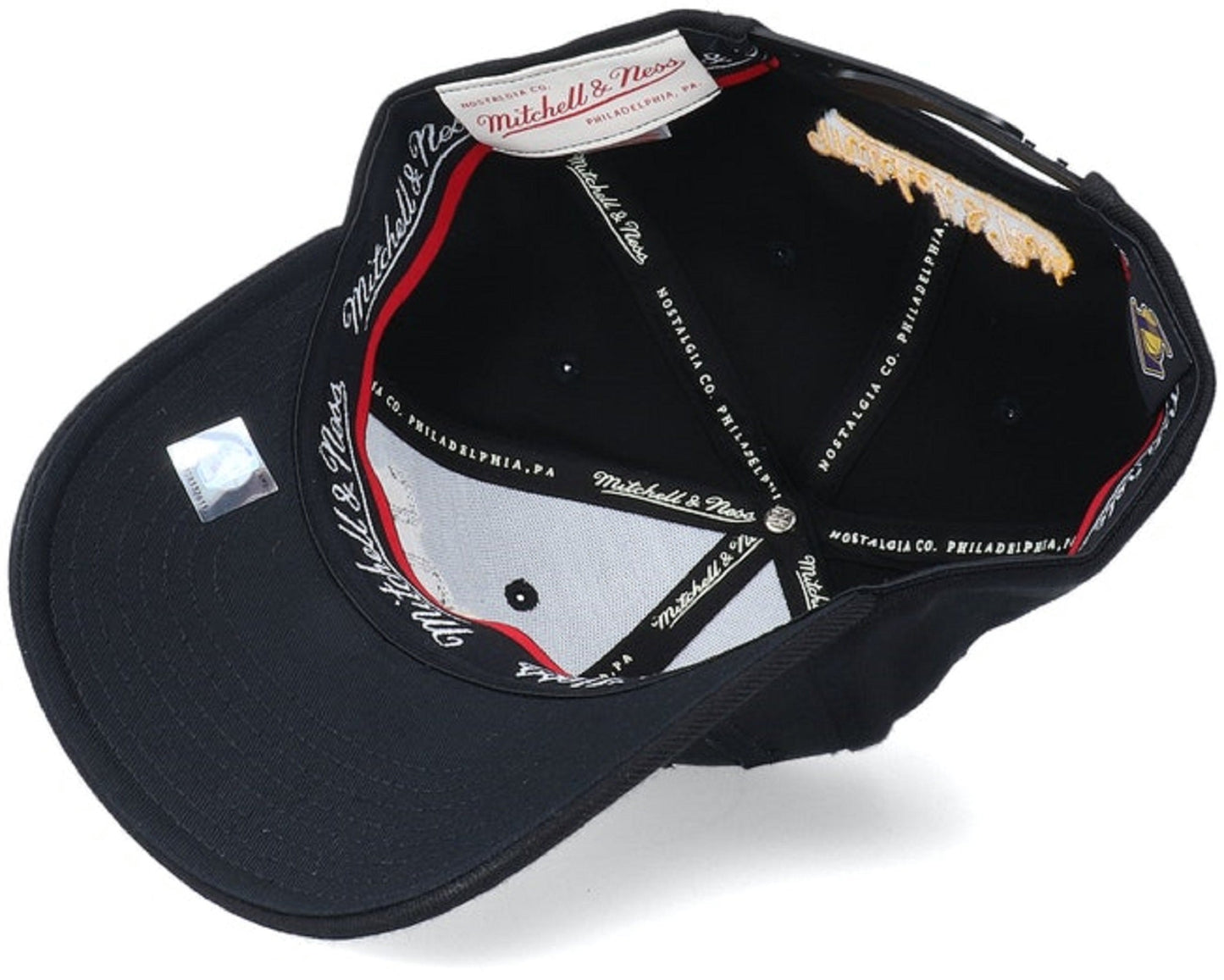 Men's Los Angeles Lakers Reload Mitchell & Ness Black Wool Adjustable Fit Snapback Hat