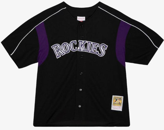 Mitchell & Ness MLB Larry Walker Colorado Rockies 2003 Player Jersey - Black/Purple