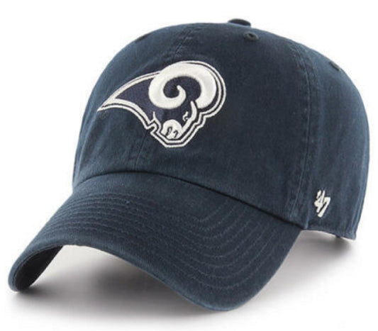 Los Angeles Rams NFL ’47 Brand Adjustable Unstructured Clean Up Navy Blue Cap