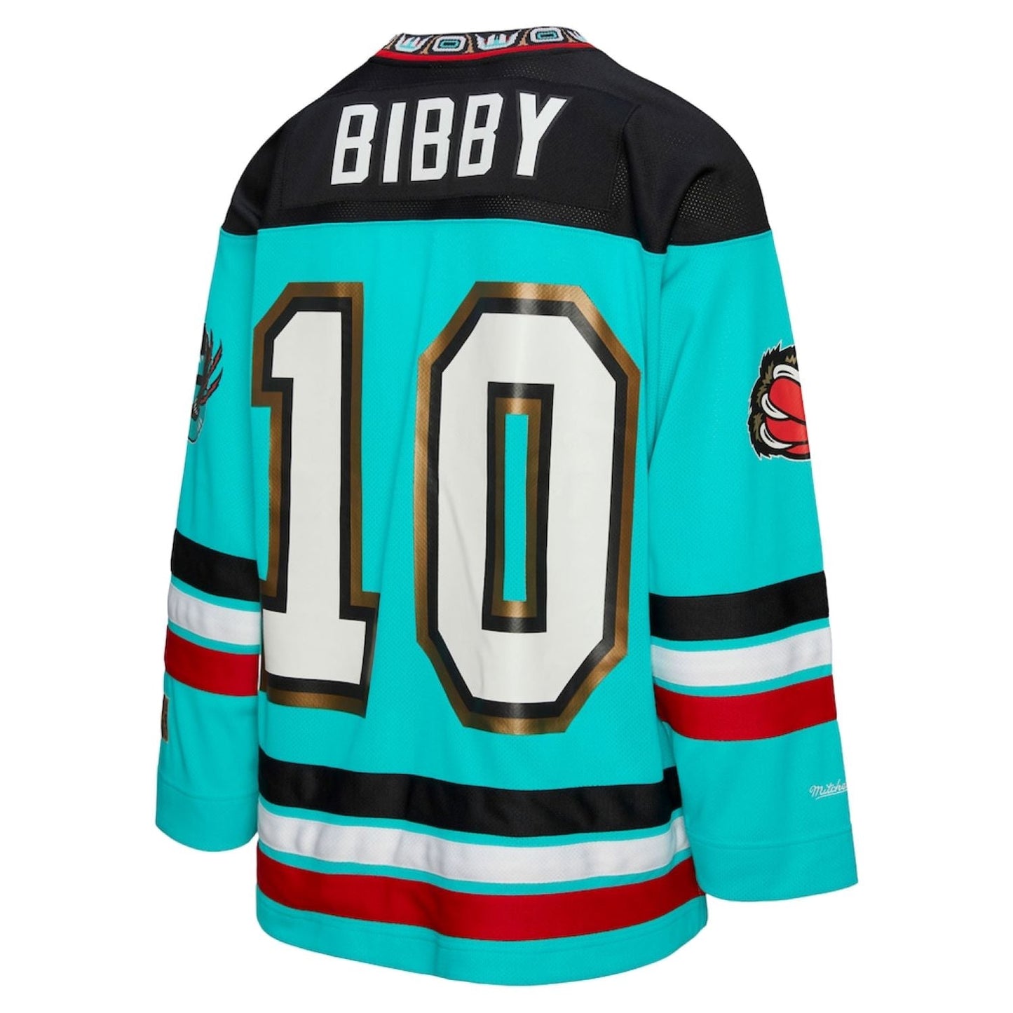 Mitchell & Ness Vancouver Grizzlies Mike Bibby #10 Maxxed Out Fashion Hockey Jersey - Turquoise