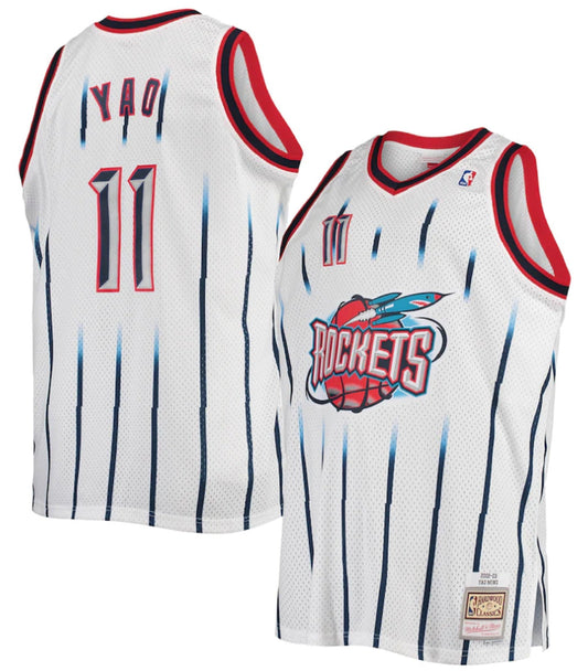 Men's Mitchell & Ness NBA Yao Ming Houston Rockets 2002/03 Hardwood Classics Swingman Jersey - White