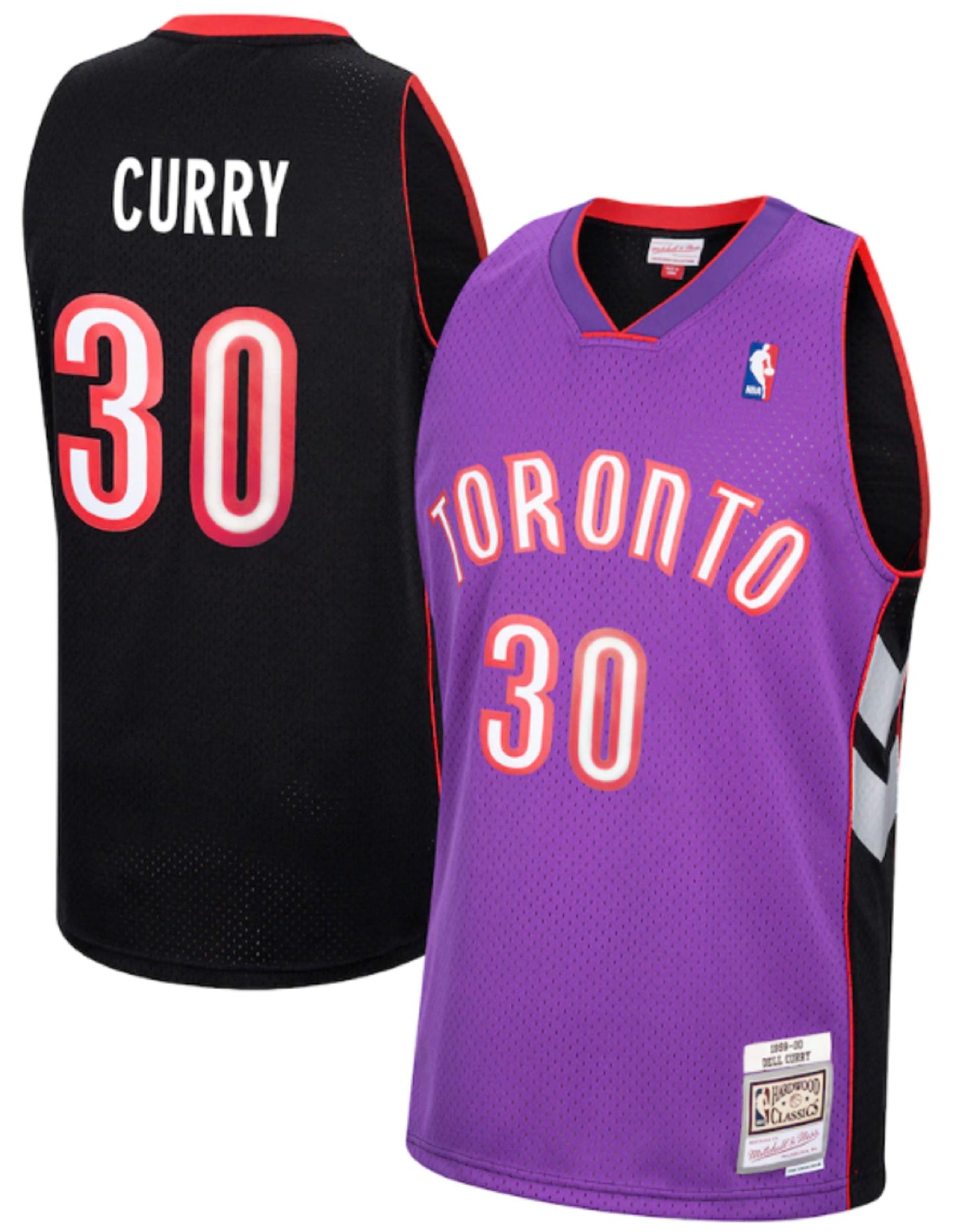 Men's Mitchell & Ness Dell Curry Purple Toronto Raptors Hardwood Classics 1999 Swingman Jersey