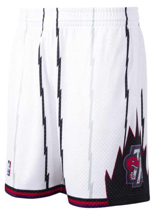 Men's Mitchell & Ness White Toronto Raptors Hardwood Classics Swingman Shorts