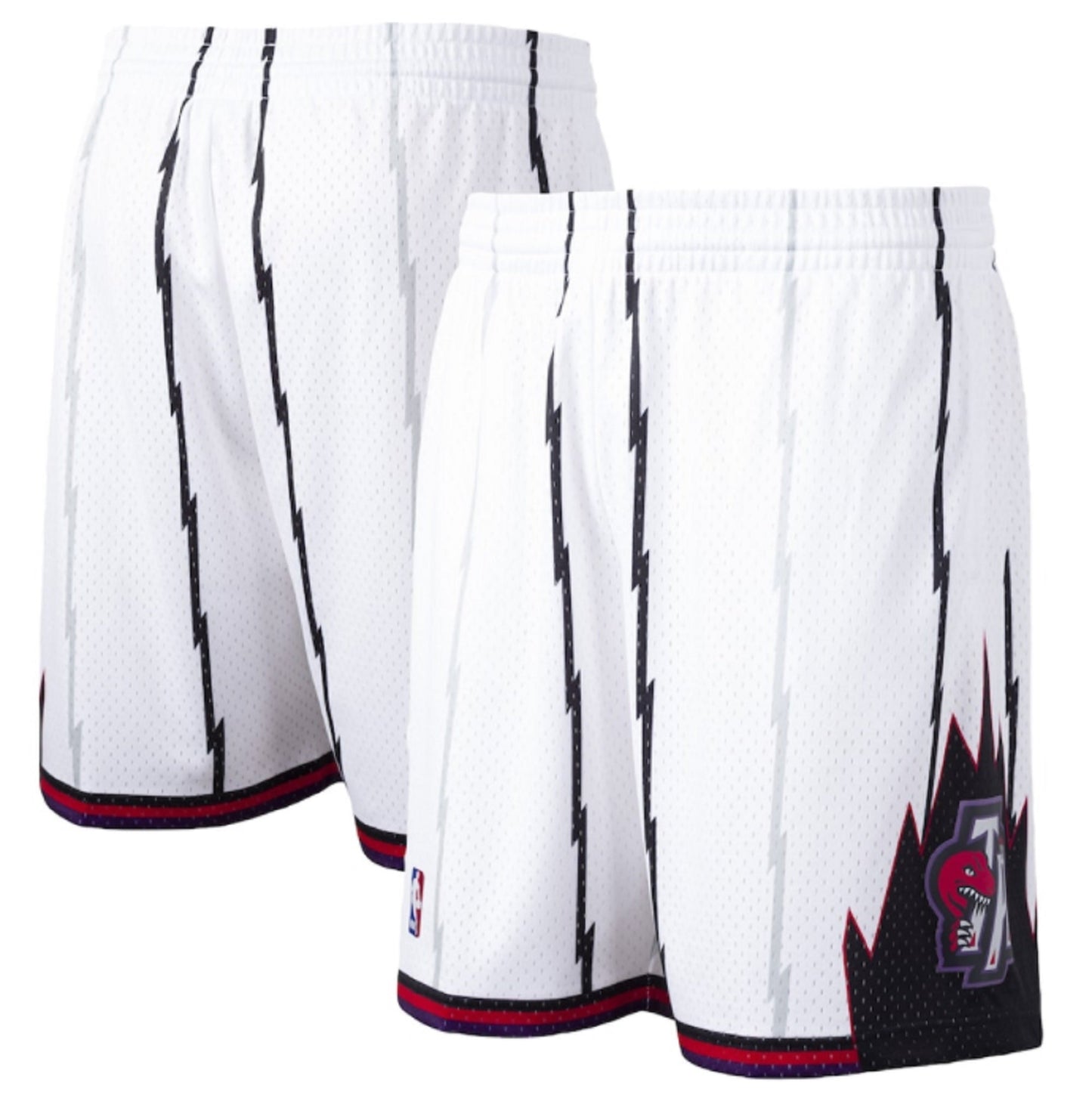 Men's Mitchell & Ness White Toronto Raptors Hardwood Classics Swingman Shorts