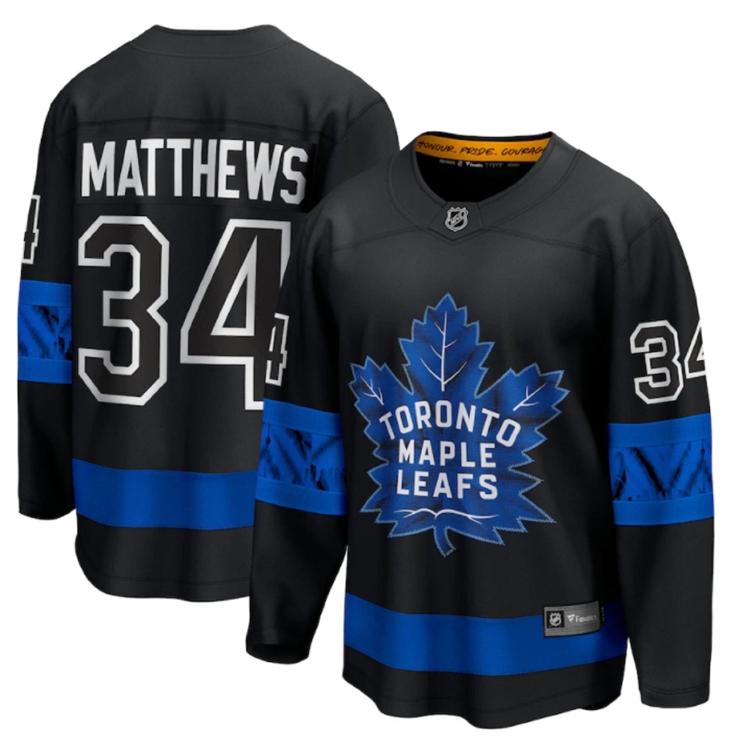 Men's Toronto Maple Leafs Auston Matthews Fanatics Branded Black - Alternate Premier Breakaway Reversible Player Jersey
