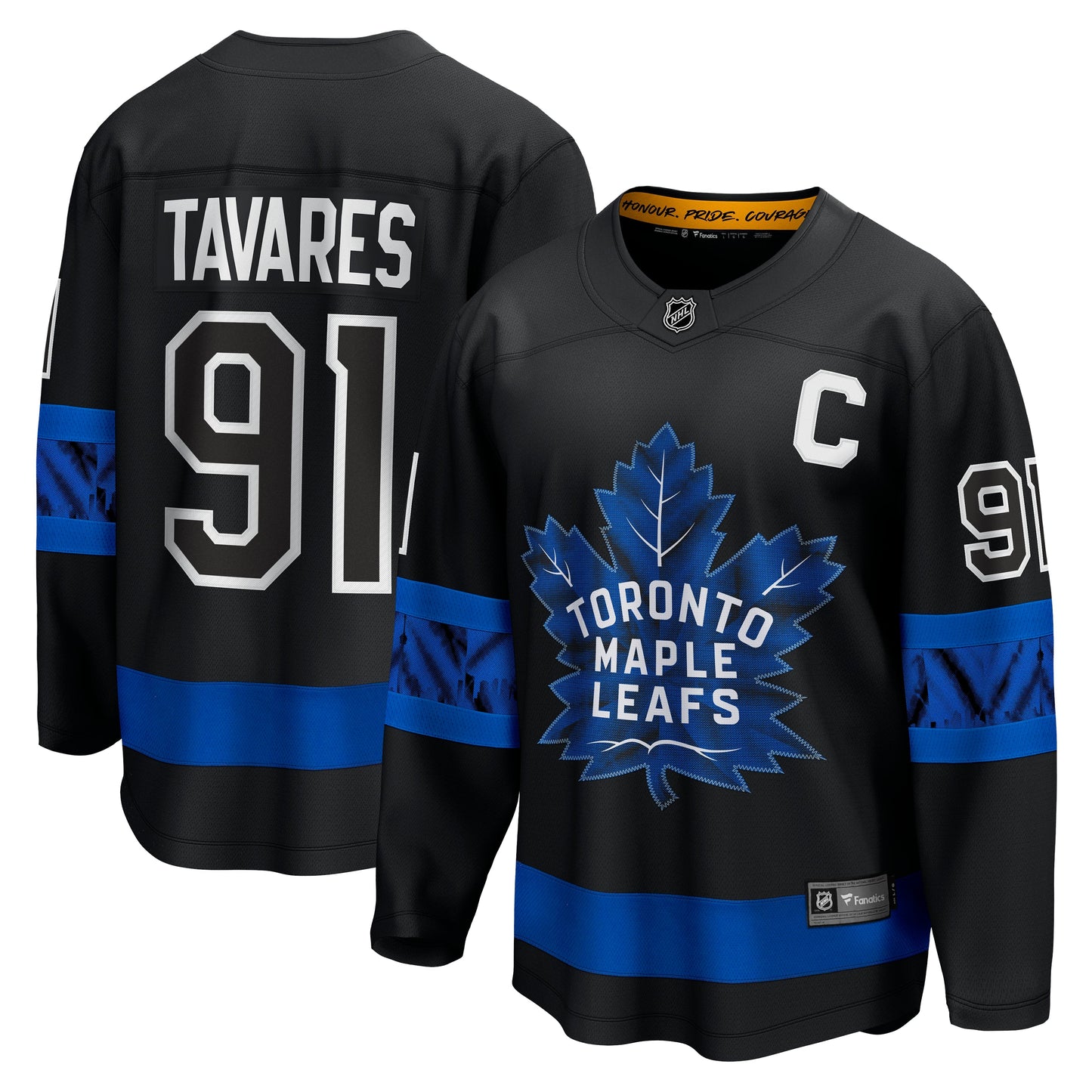 Men's Toronto Maple Leafs John Tavares Fanatics Branded Black - Alternate Premier Breakaway Reversible Player Jersey