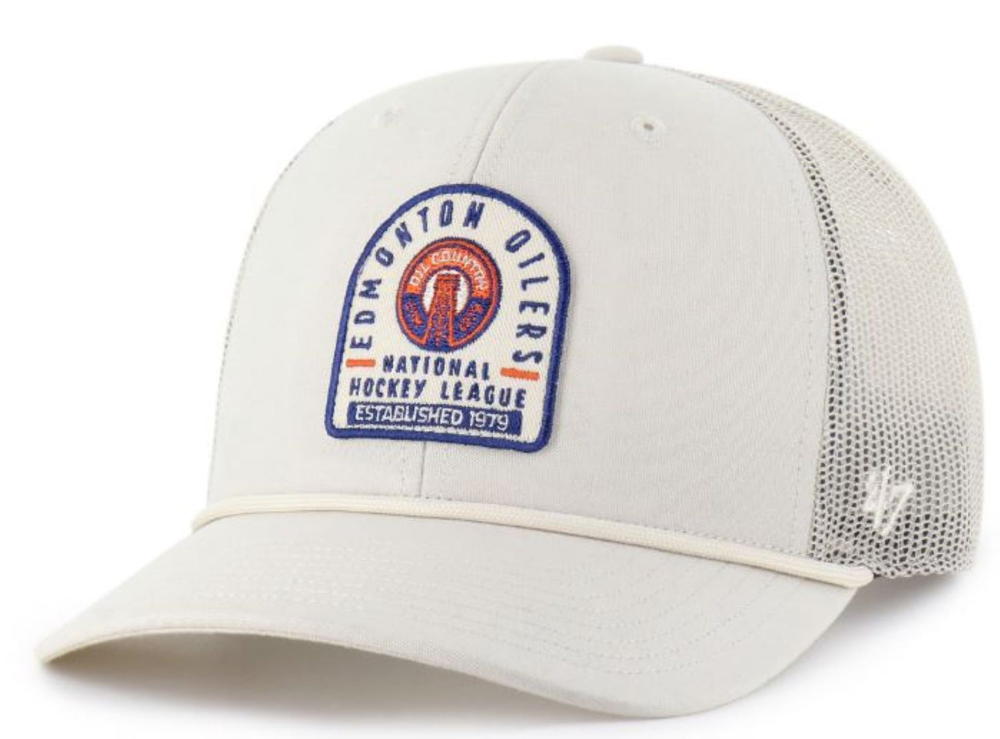 '47 NHL Edmonton Oilers Monument Rope Trucker Hat - White