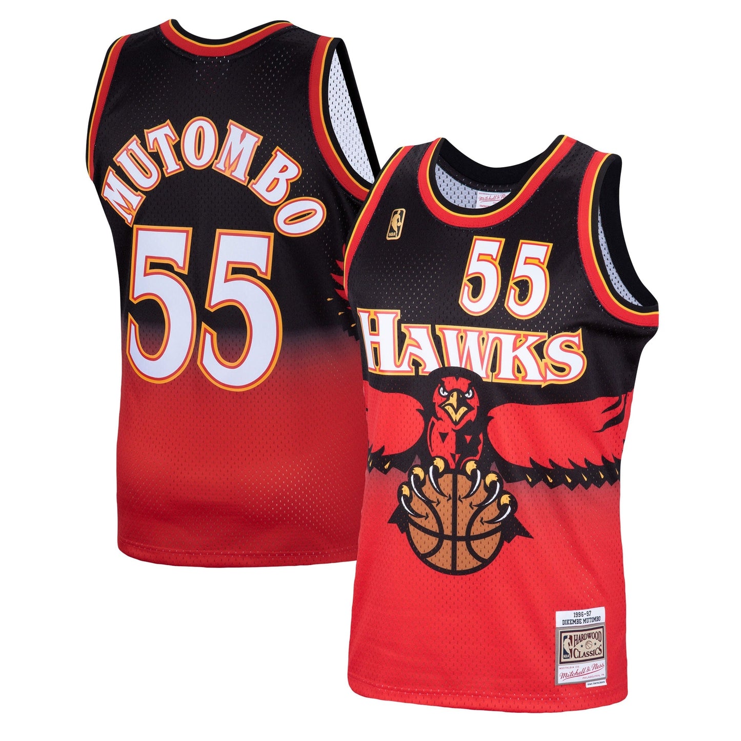 Mitchell & Ness NBA Atlanta Hawks Dikembe Mutombo 1996-97 Hardwood Classics Swingman Jersey - Scarlet