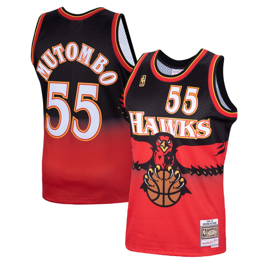 Mitchell & Ness NBA Atlanta Hawks Dikembe Mutombo 1996-97 Hardwood Classics Swingman Jersey - Scarlet